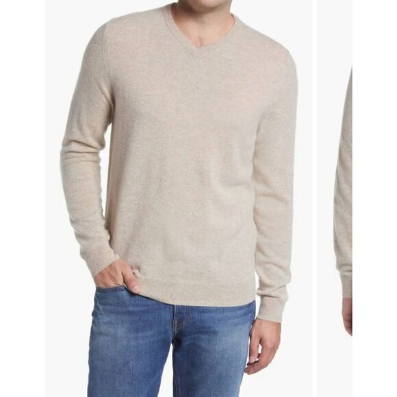 Nordstrom Mens V-Neck Cashmere Sweater XXL - Picture 2 of 9